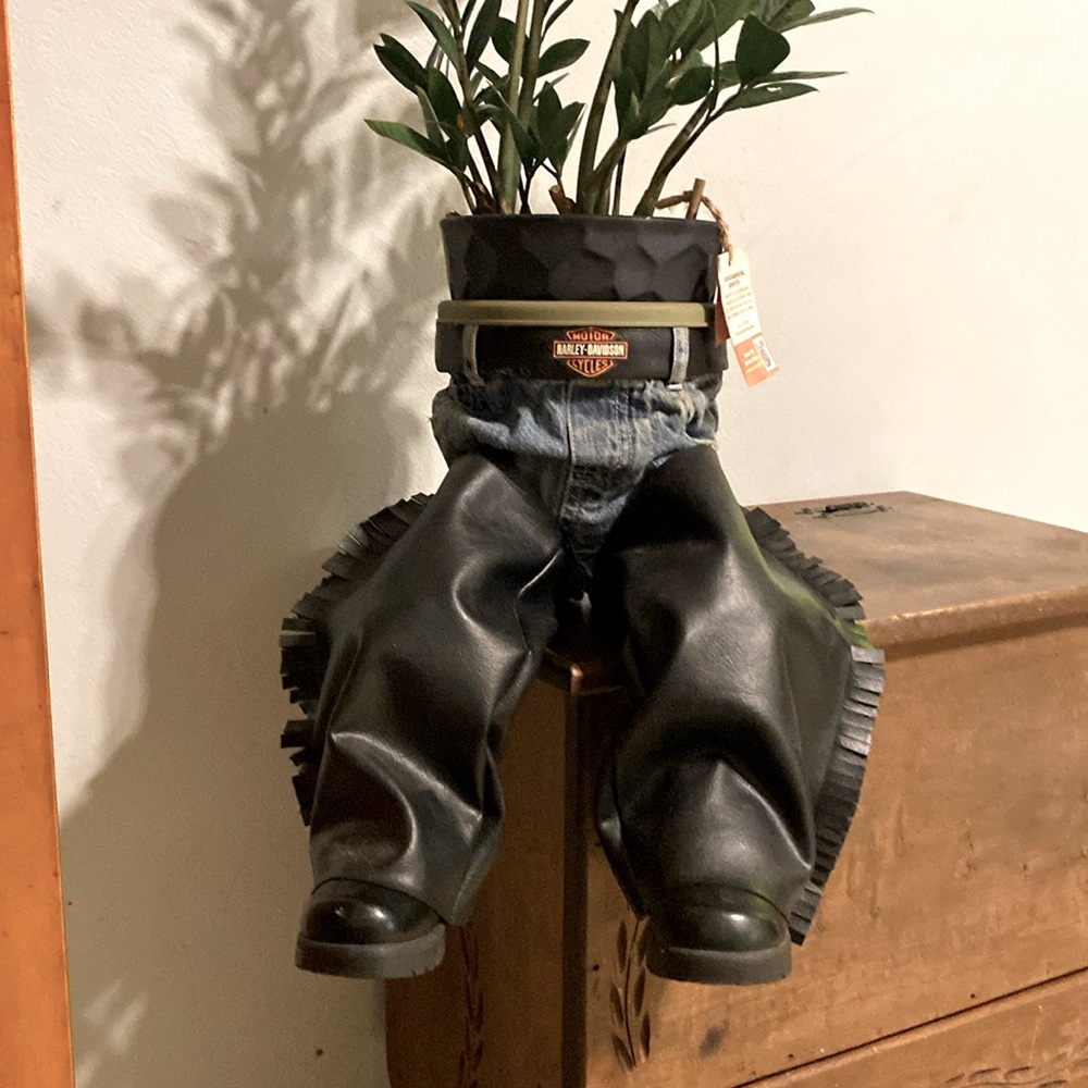 Harley Davidson plant holder.